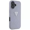 Guess Hot Stamp 4G Pattern Triangle Metal Logo Case for iPhone 16 (Purple)