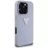 Guess Hot Stamp 4G Pattern Triangle Metal Logo Dėklas, skirtas iPhone 16 Pro Max (Violetinė)