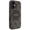 Guess 4G Circle Classic Logo MagSafe Case for iPhone 16, Brown