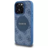 Guess 4G Circle Classic Logo MagSafe Case, skirta iPhone 16 Pro, mėlyna