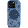 Guess 4G Circle Classic Logo MagSafe Case, skirta iPhone 16 Pro, mėlyna