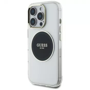 Guess IML Metal Colored Circle Classic Logo MagSafe Case, iPhone 16 Pro (Juoda)