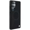 BMW Leather Half Textured MagSafe Case for Samsung Galaxy S25 Ultra Black