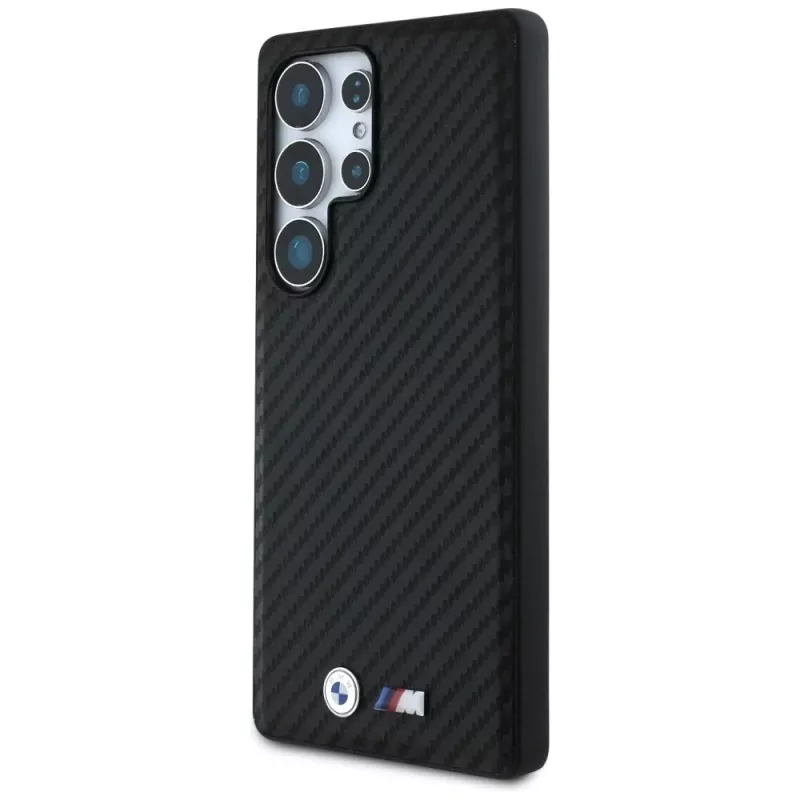 BMW Leather Carbon MagSafe Case for Samsung Galaxy S25 Ultra Black