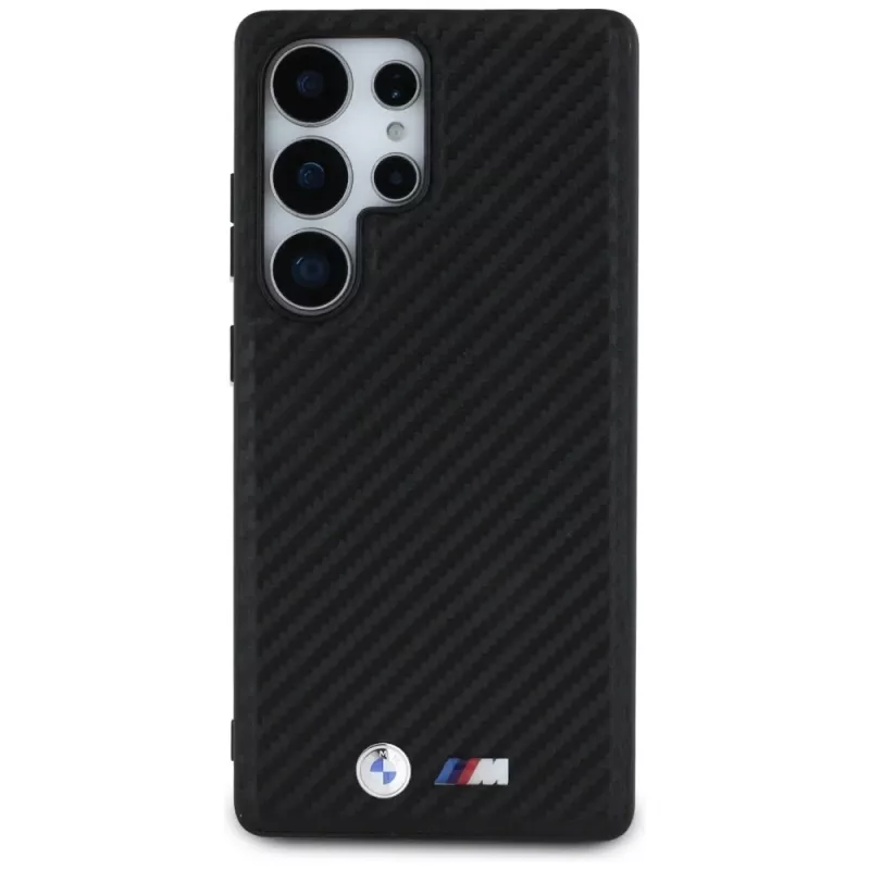 BMW Leather Carbon MagSafe Case for Samsung Galaxy S25 Ultra Black