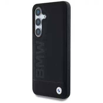 BMW Leather Big Wordmark Case Samsung Galaxy S25 Juoda