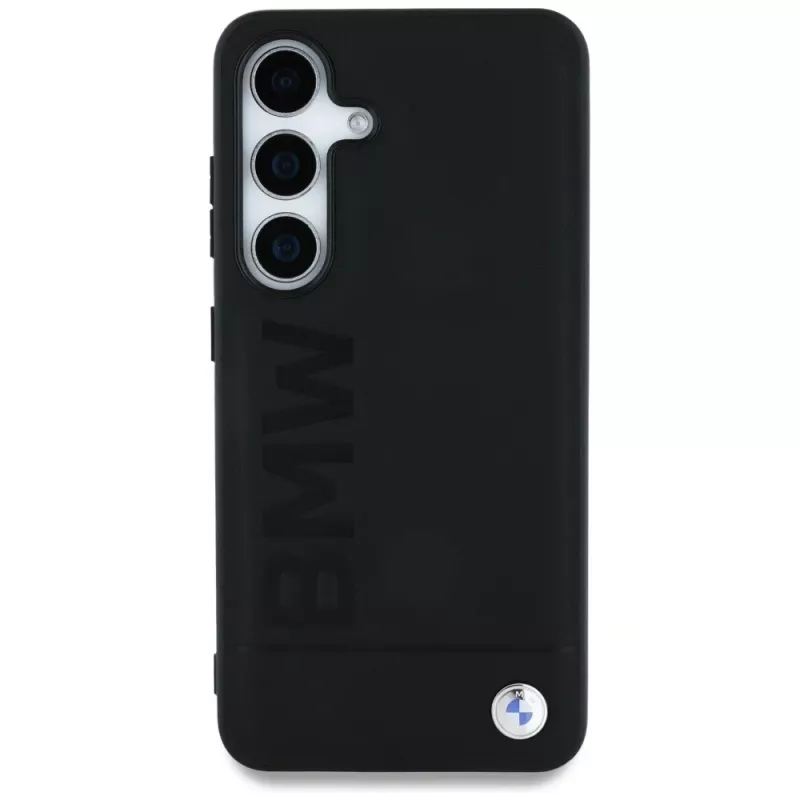 BMW Leather Big Wordmark Case Samsung Galaxy S25 Juoda
