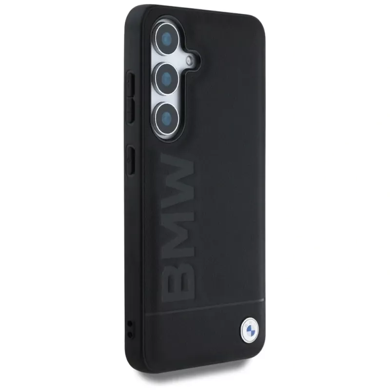 BMW Leather Big Wordmark Case Samsung Galaxy S25 Juoda