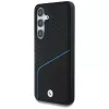 BMW Leather Textured and Smooth MagSafe Case for Samsung Galaxy S25 Black