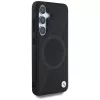 BMW Leather Half Textured MagSafe Case for Samsung Galaxy S25 Black