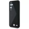 BMW Leather Oversized Stripes MagSafe Case for Samsung Galaxy S25 Black