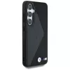 BMW Leather Oversized Stripes MagSafe Case for Samsung Galaxy S25 Black