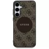 Guess 4G Round Patch Classic Logo MagSafe Dėklas Samsung Galaxy S25+ (Ruda)