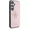 Guess Grained Big 4G Logo Small Classic Logo Dėklas Samsung Galaxy S25 Plus, Rožinis