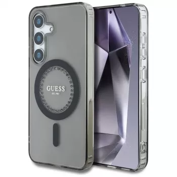 Guess Rhinestones Printed Classic Logo MagSafe Case, Samsung Galaxy S25 (Juoda)
