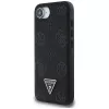 Guess Grained Hot Stamp Peony Triangle Logo MagSafe Case for iPhone 16e (Juoda)
