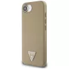 Guess Grained Triangle MagSafe Case, iPhone 16e (Brown)