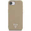 Guess Grained Triangle MagSafe Case, iPhone 16e (Brown)