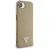 Guess Grained Triangle MagSafe Case, iPhone 16e (Brown)