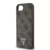 Guess 4G Ring Triangle Logo MagSafe Dėklas, skirtas iPhone 16e (Ruda spalva)