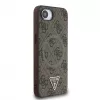 Guess 4G Ring Triangle Logo MagSafe Dėklas, skirtas iPhone 16e (Ruda spalva)