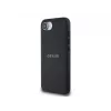 Guess Grained Ring MagSafe Dėklas, skirtas iPhone 16e (Juodas)