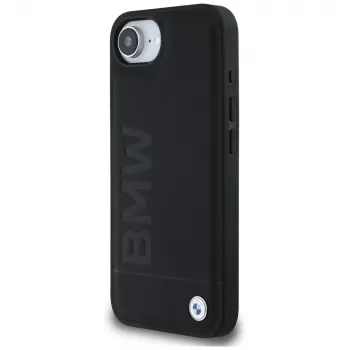 BMW Leather Hot Stamp Case for iPhone 16e / 17e Black