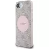 Guess 4G Circle Classic Logo MagSafe Case iPhone 16e - Rožinė