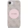 Guess 4G Circle Classic Logo MagSafe Case iPhone 16e - Rožinė
