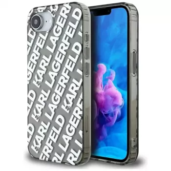 KARL LAGERFELD IML Repeat Logo Dėklas Apple iPhone 16e / 17e - Sidabrinis