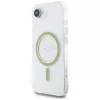 Guess IML Glitter Circle MagSafe Dėklas iPhone 16e (Skaidrus)
