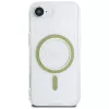 Guess IML Glitter Circle MagSafe Dėklas iPhone 16e (Skaidrus)