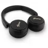 Guess Metal Logo Script belaidės ausinės Bluetooth 5.3, uždedamos ant galvos, juodos