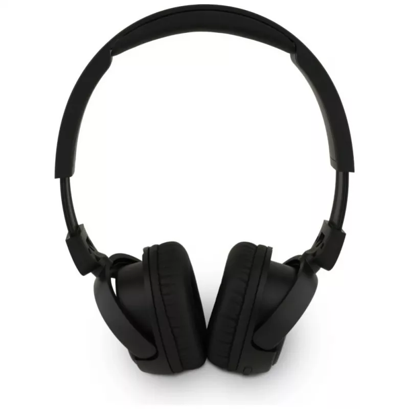 Guess Metal Logo Script belaidės ausinės Bluetooth 5.3, uždedamos ant galvos, juodos