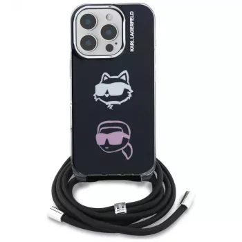 KARL LAGERFELD IML Crossbody Dėklas, skirtas iPhone 16 Pro, Juodas