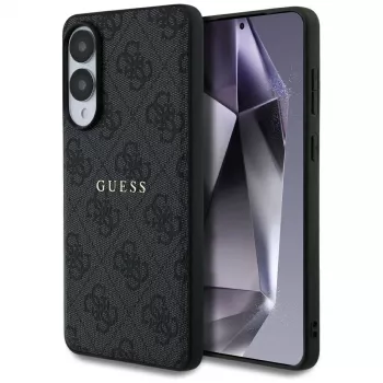 Guess 4G Ring Classic Logo Dėklas su MagSafe Samsung Galaxy S25 Edge (Juodas)