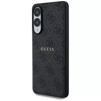 Guess 4G Ring Classic Logo Dėklas su MagSafe Samsung Galaxy S25 Edge (Juodas)