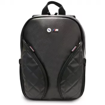 BMW Carbon Pockets & Metal Logo 16 Laptop Backpack Black
