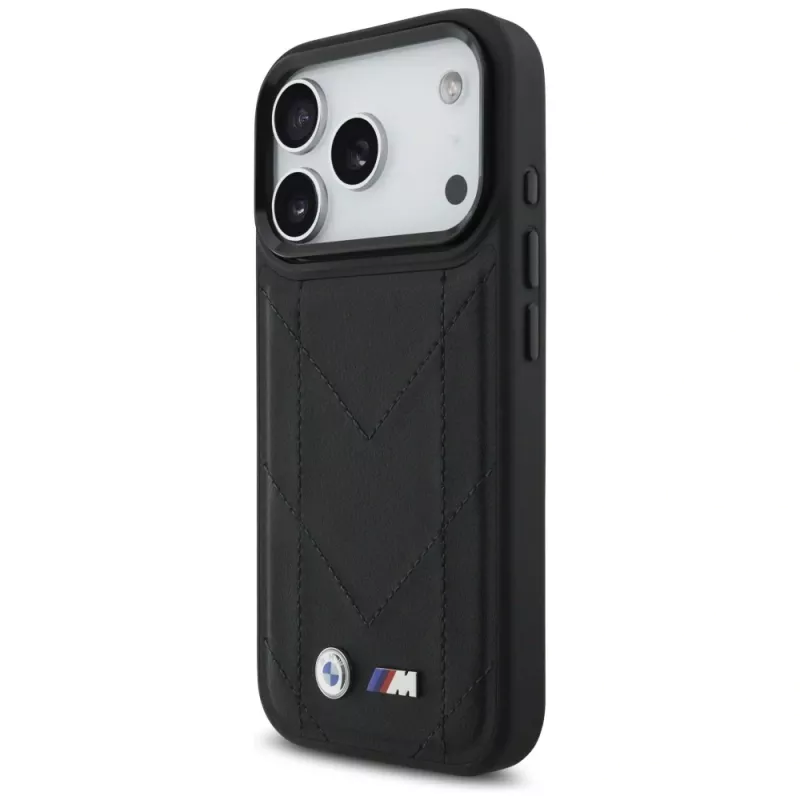 BMW M Quilted Logo MagSafe dėklas, skirtas Apple iPhone 17 Pro, juodas