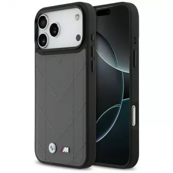 BMW M Quilted Logo MagSafe Case for iPhone 17 Pro Max Anthracite