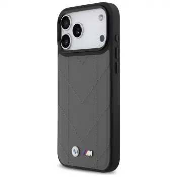 BMW M Quilted Logo MagSafe Case for iPhone 17 Pro Max Anthracite