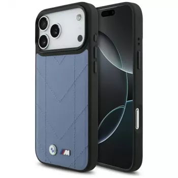 BMW M Quilted Logo MagSafe Dėklas, skirtas iPhone 17 Pro Max, Mėlynas