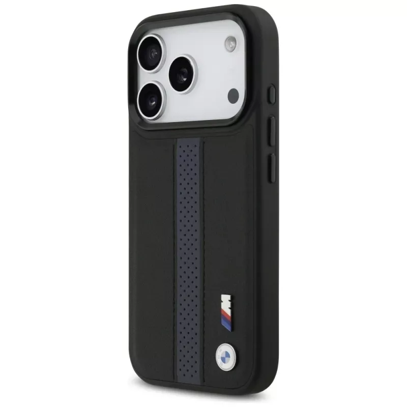 BMW M Perforated Stripe Logo MagSafe Case, skirtas iPhone 17 Pro, mėlyna