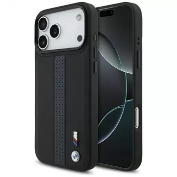 BMW M Perforated Stripe Logo MagSafe Dėklas, skirtas iPhone 17 Pro Max, Mėlynas