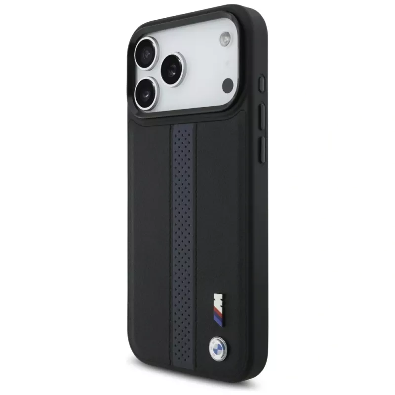 BMW M Perforated Stripe Logo MagSafe Dėklas, skirtas iPhone 17 Pro Max, Mėlynas