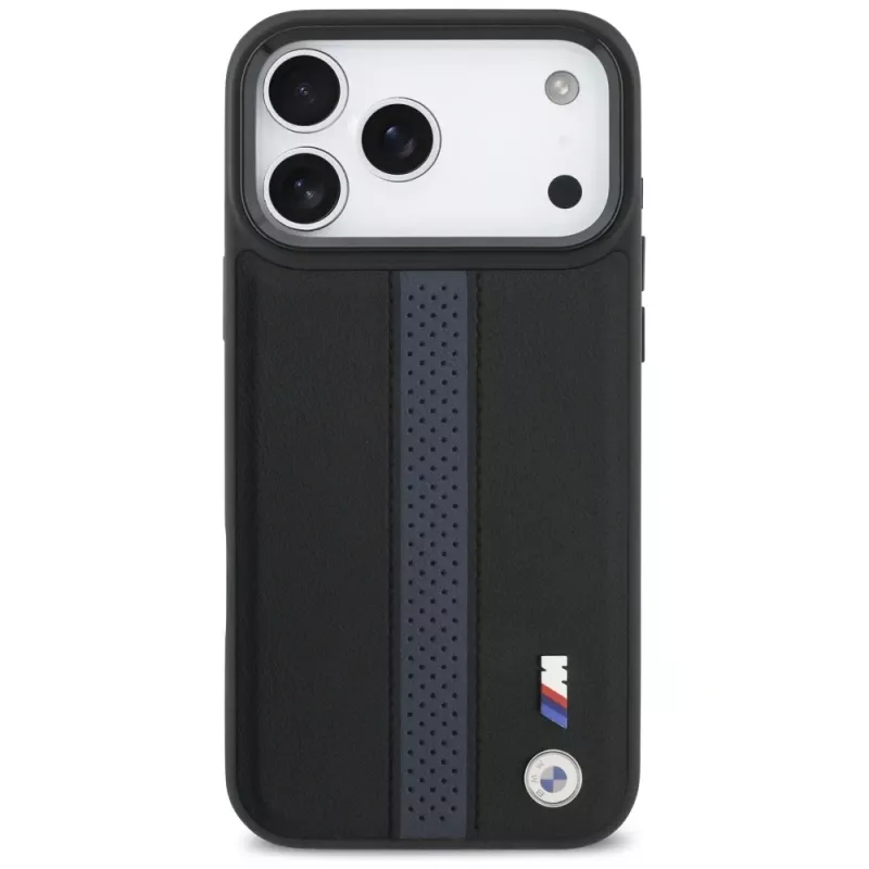 BMW M Perforated Stripe Logo MagSafe Dėklas, skirtas iPhone 17 Pro Max, Mėlynas