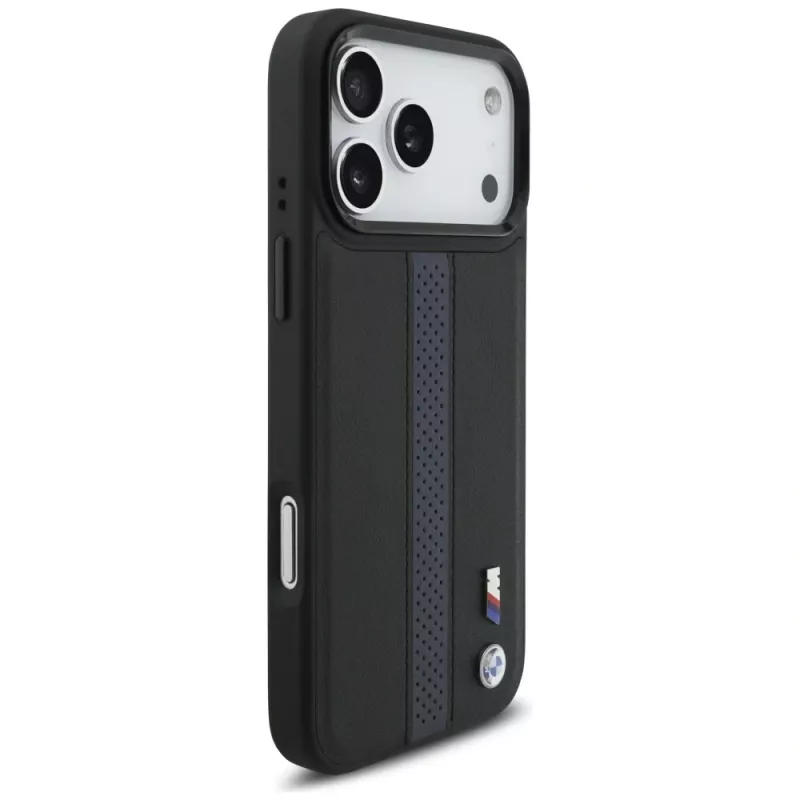 BMW M Perforated Stripe Logo MagSafe Dėklas, skirtas iPhone 17 Pro Max, Mėlynas