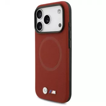 BMW M Series Metal Logo MagSafe Back Cover, skirta Apple iPhone 17 Pro, raudona