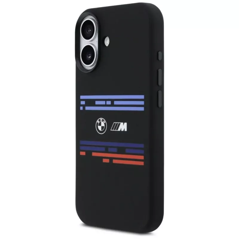 BMW M Silicon Horizontal Line MagSafe dėklas Apple iPhone 17, juodas