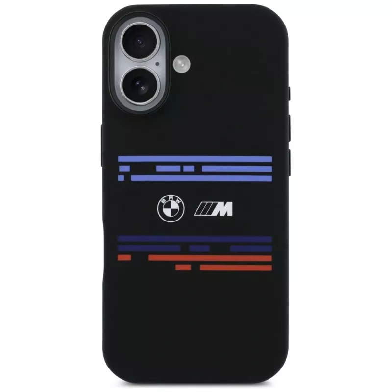 BMW M Silicon Horizontal Line MagSafe dėklas Apple iPhone 17, juodas